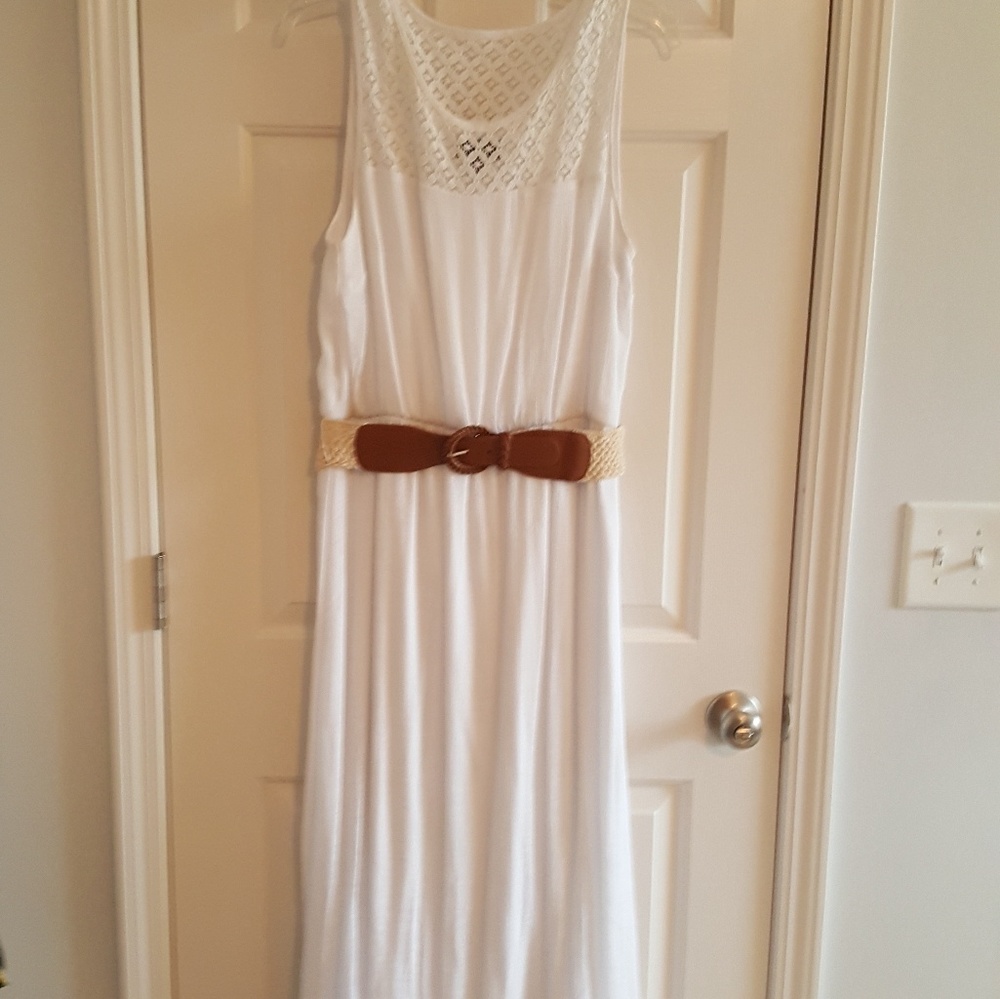 🍷AB Studio Cotton Blend Gauze Fabric Maxi Dress🍞